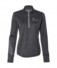 Adidas - Women's Brushed Terry Heathered Quarter-Zip Pullover